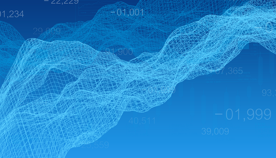 Blue stock graphic